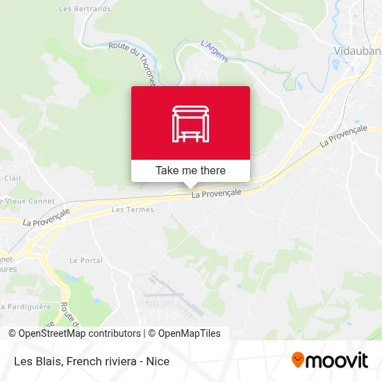 Les Blais map