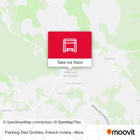 Parking Des Grottes map