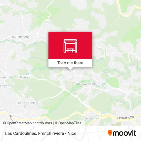 Les Cardoulines map