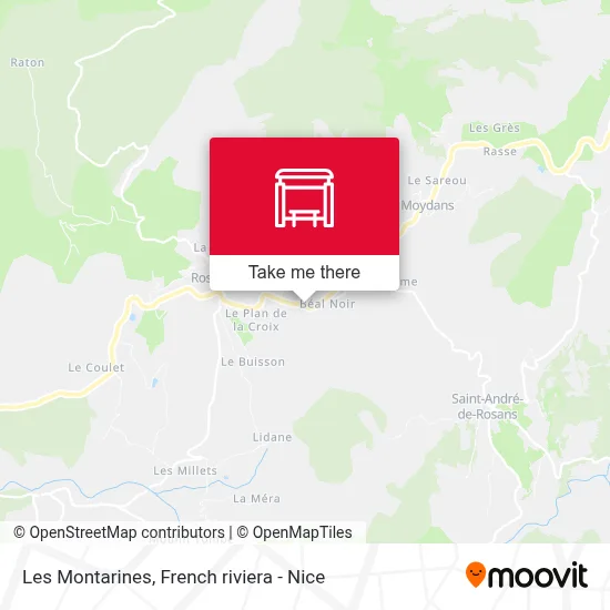 Les Montarines map