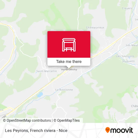 Les Peyrons map