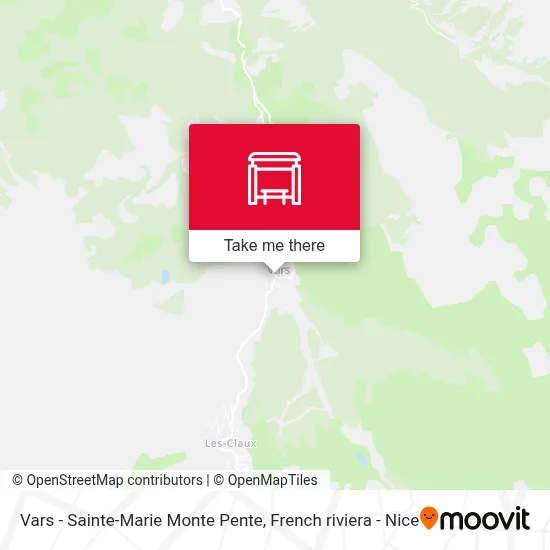 Vars - Sainte-Marie Monte Pente map
