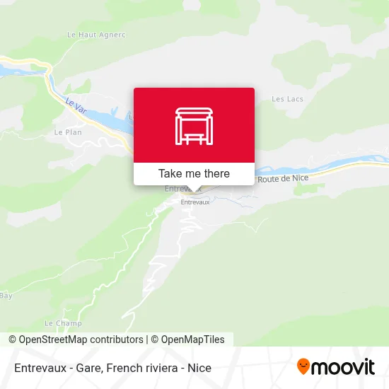 Entrevaux - Gare map