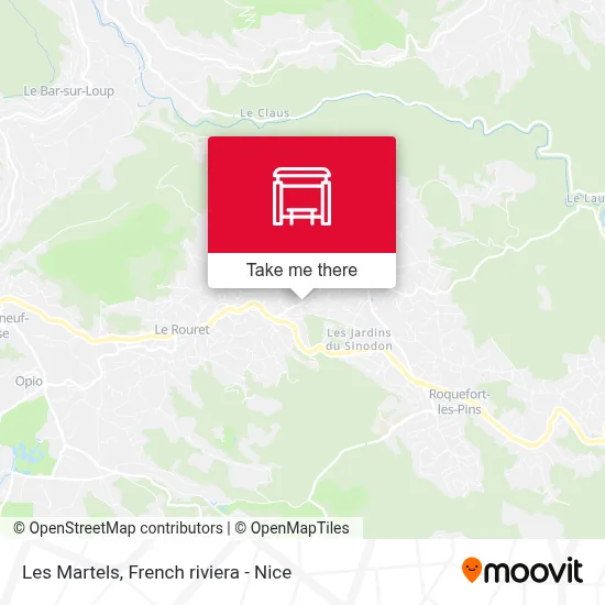 Les Martels map