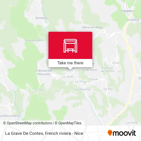 La Grave De Contes map
