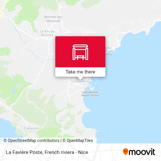 La Favière Poste map