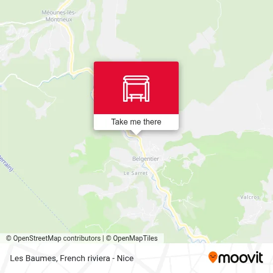 Les Baumes map