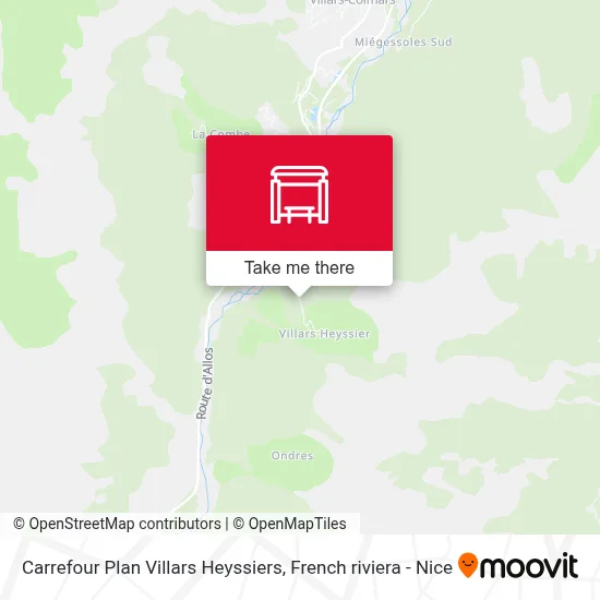 Carrefour Plan Villars Heyssiers map