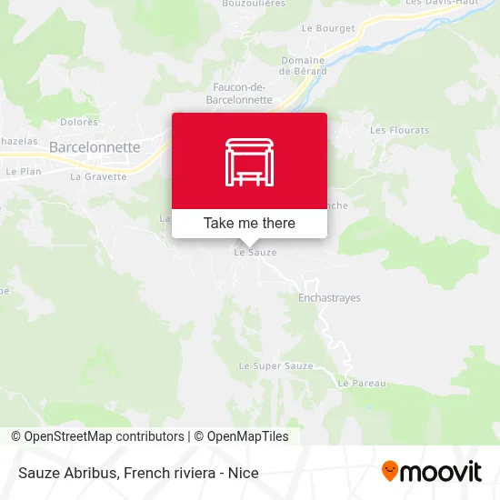 Sauze Abribus map