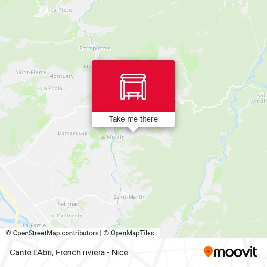 Cante L'Abri map