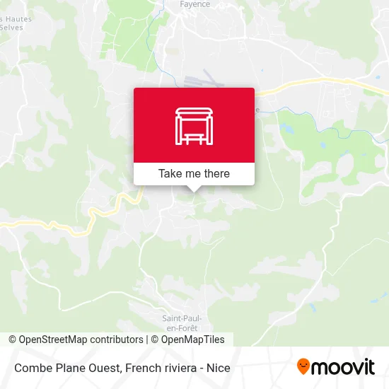Combe Plane Ouest map