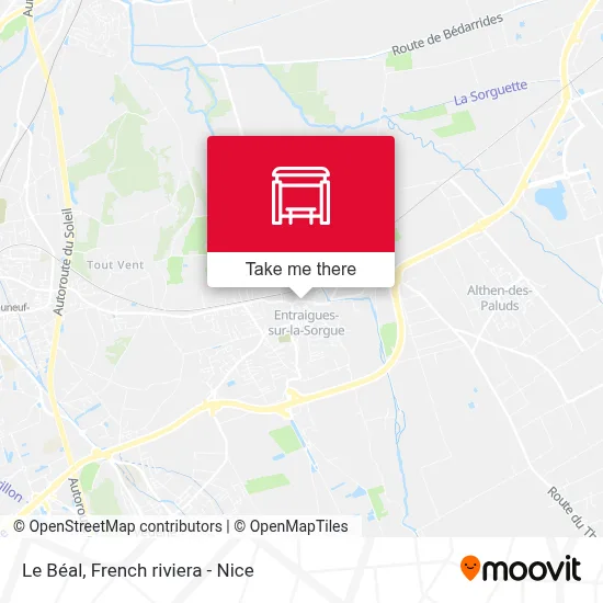 Le Béal map