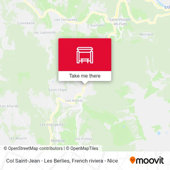 Col Saint-Jean - Les Berlies map