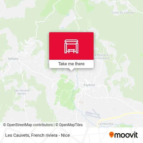 Les Cauvets map