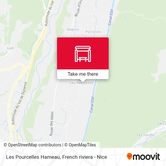 Les Pourcelles Hameau map