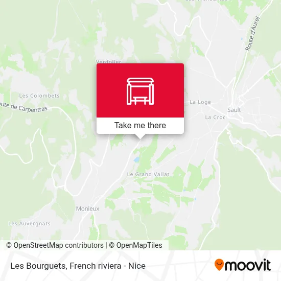Les Bourguets map