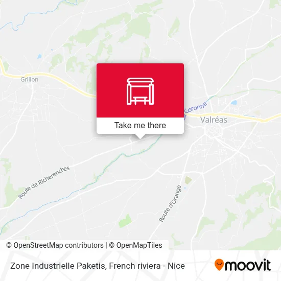 Zone Industrielle Paketis map