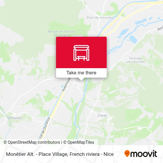 Monêtier Alt. - Place Village map