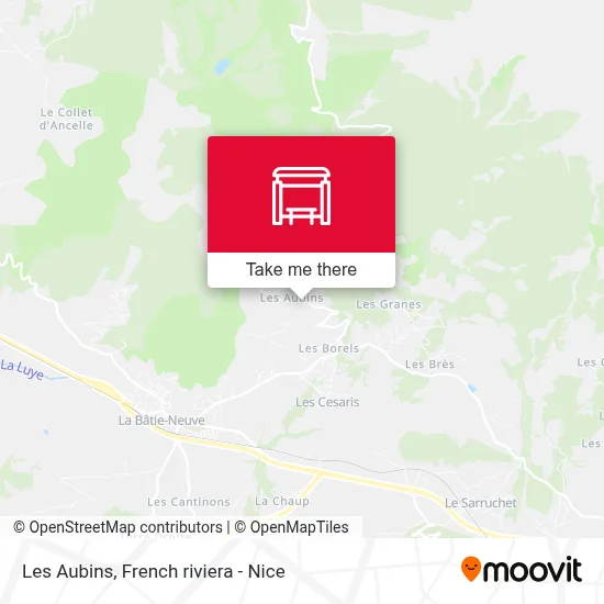 Les Aubins map