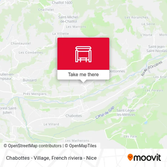 Chabottes - Village map