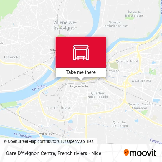 Gare D'Avignon Centre map