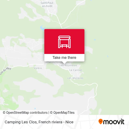 Camping Les Clos map