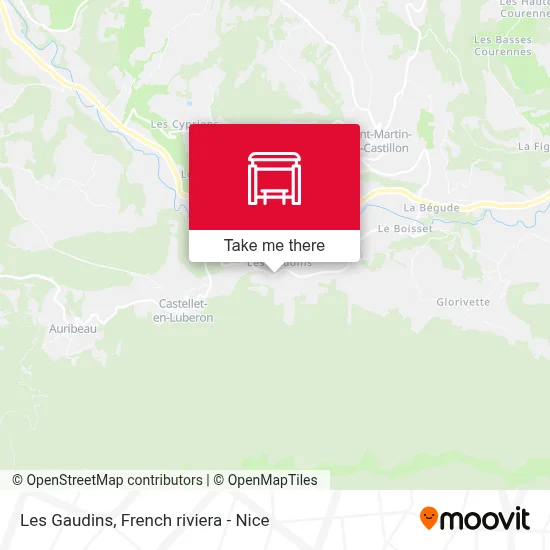 Les Gaudins map