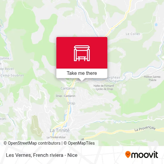 Les Vernes map