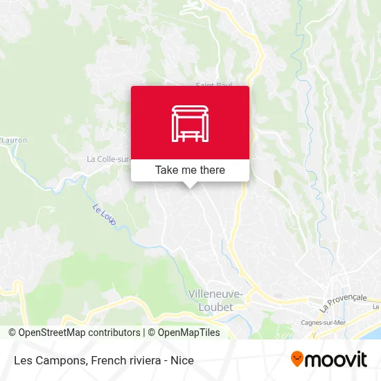 Les Campons map