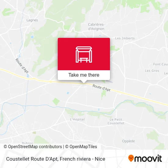 Coustellet Route D'Apt map