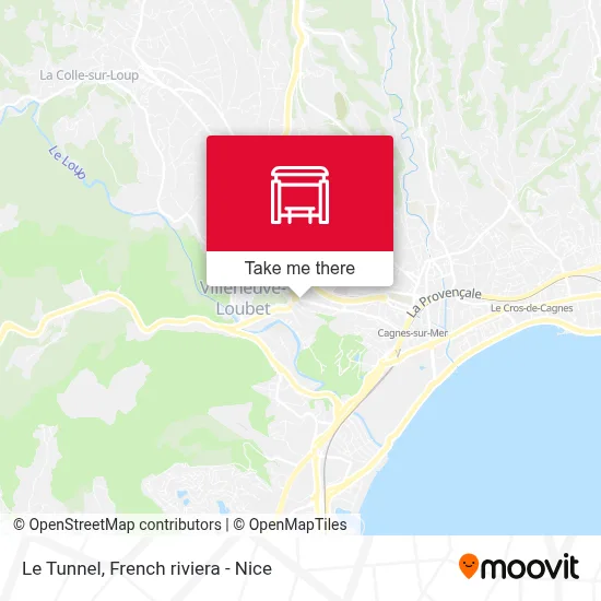 Le Tunnel map