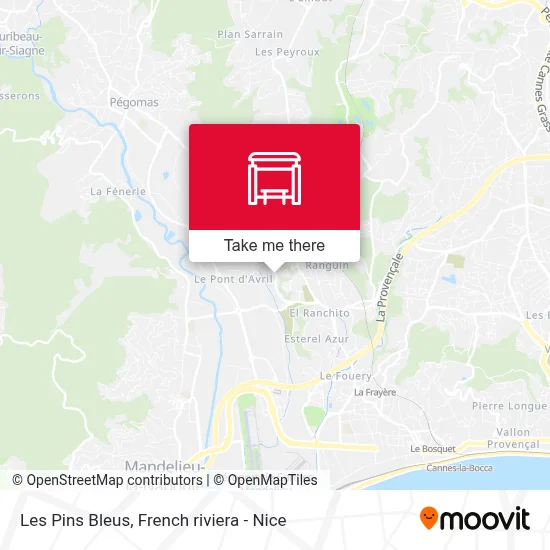 Les Pins Bleus map