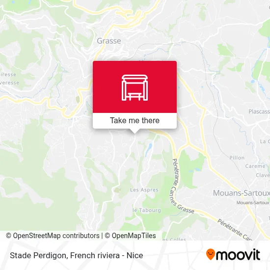 Mapa Stade Perdigon