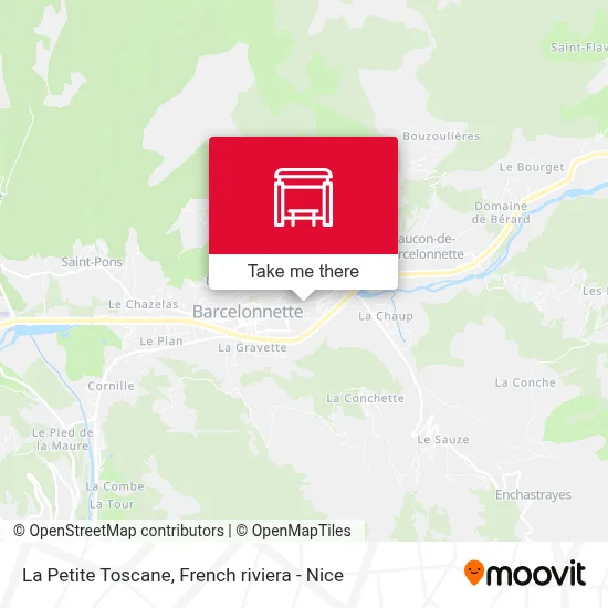La Petite Toscane map