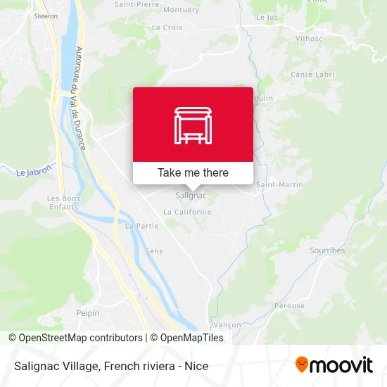Salignac Village map
