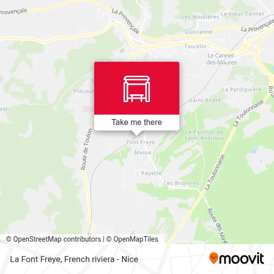 La Font Freye map