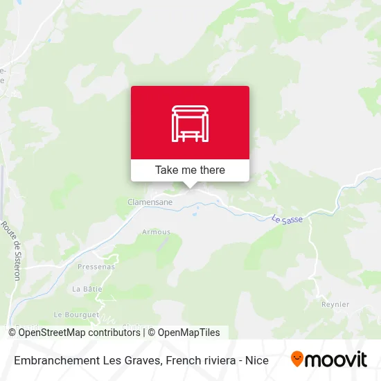 Embranchement Les Graves map