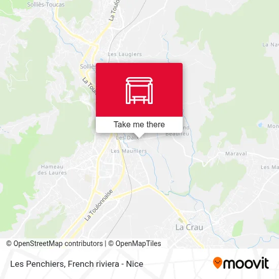Les Penchiers map