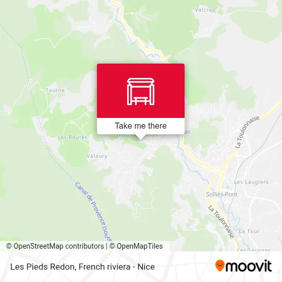 Les Pieds Redon map