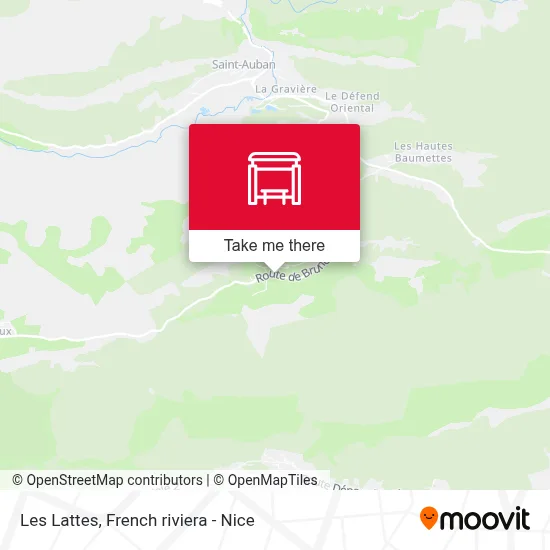 Les Lattes map