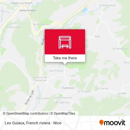 Les Guiaux map