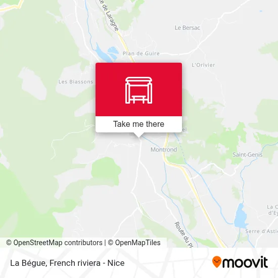 La Bégue map