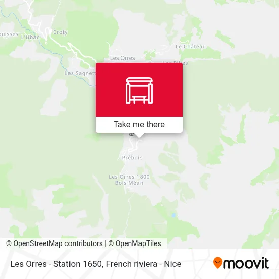 Les Orres - Station 1650 map