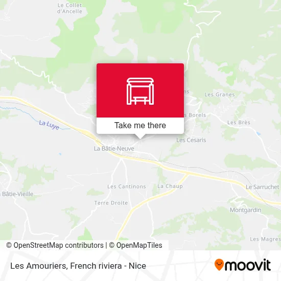 Les Amouriers map