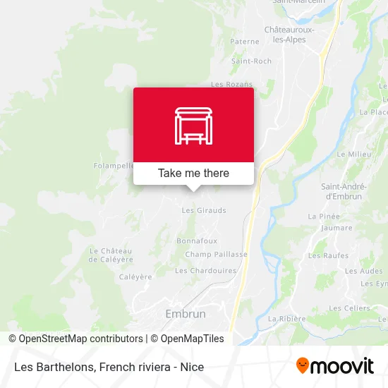 Les Barthelons map