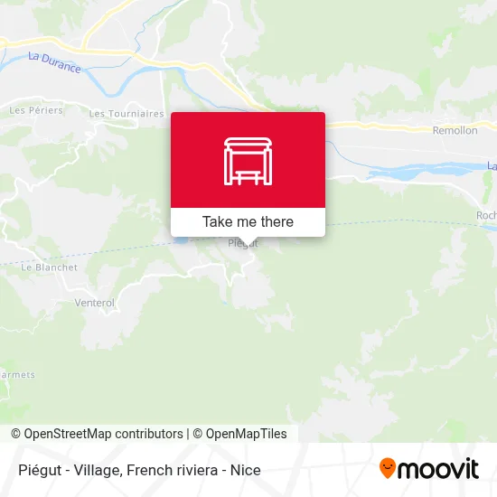 Piégut - Village map