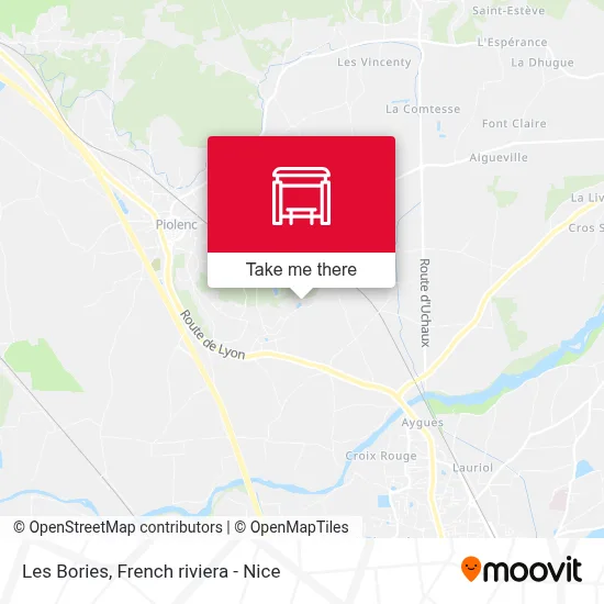 Les Bories map