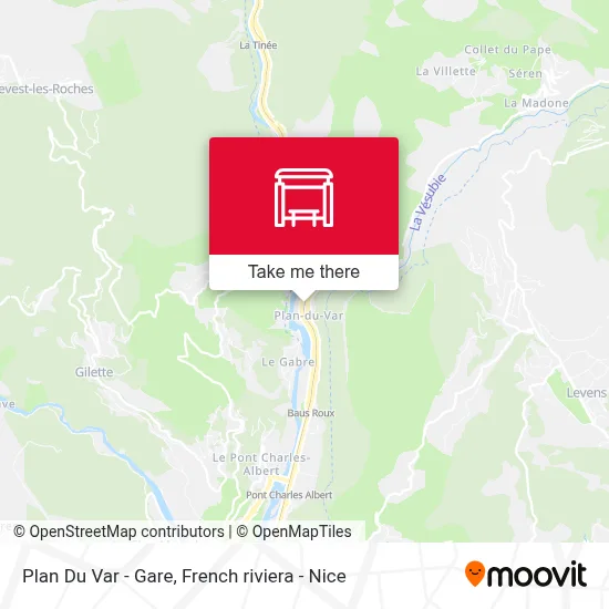 Plan Du Var - Gare map