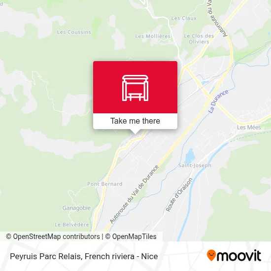 Peyruis Parc Relais map