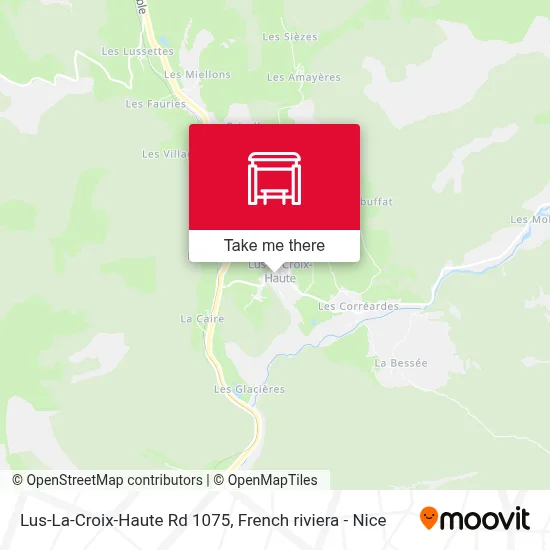 Lus-La-Croix-Haute Rd 1075 map